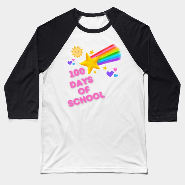 100 days of school Baseball T-Shirt by Once Upon a Find Couture 